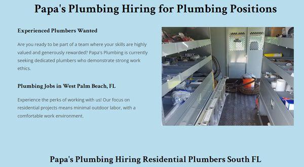 Hiring Plumber