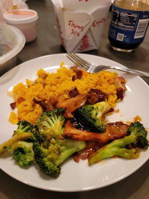 Pork with Broccoli & Pork Fried Rice