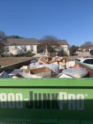 How full my dumpster was when I was done!!!