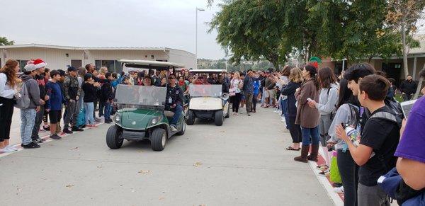 Retirement parade for Diana Hurst and Don Owen