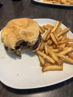 Mushroom truffle burger delicious