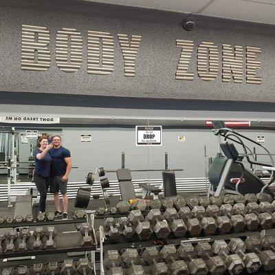 Body Zone - photo taken in free weight area on the North side of the gym.