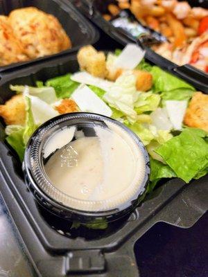 Simple salad with some croutons