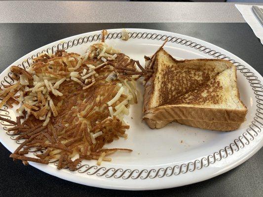 Patty Melt with Hash Browns