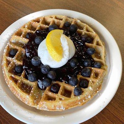 Lemon Blueberry Ricotta Waffle