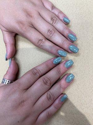 Short coffin shape with blue gel