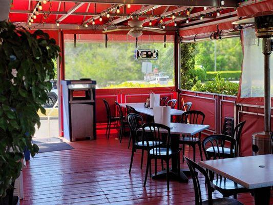 Outdoor patio seating