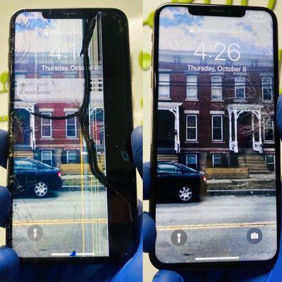 Iphone XS Max Screen Replacement.  Quality Services. Affordable prices.