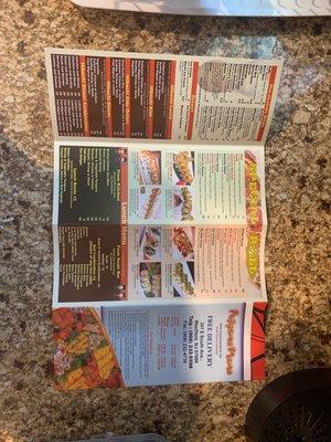 Take out Menu