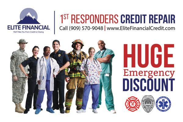 Helping those that keep us safe, and save lives - we give you the credit you deserve