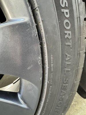 There was no damage to my rim when I brought it in.