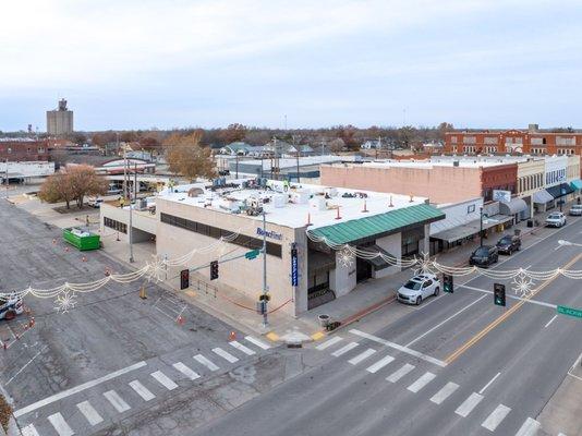 BancFirst Blackwell insurance funded roof replacement.