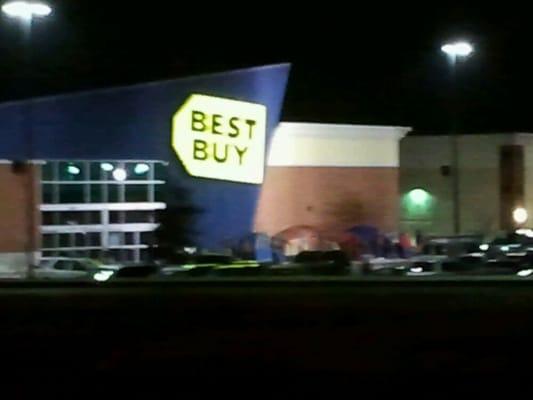 The night before black friday with tents