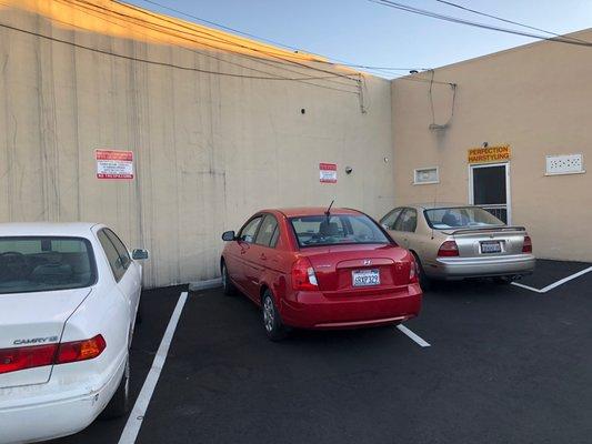 Plenty of free parking in the back of the store