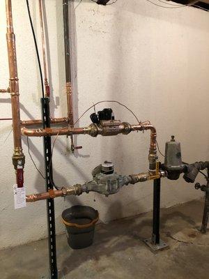 Second water meter and upgrade to the pipes for the primary meter.