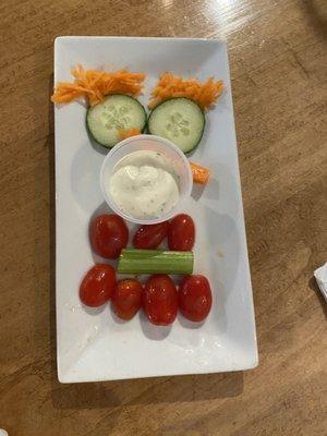 The veggie plate for my daughter.