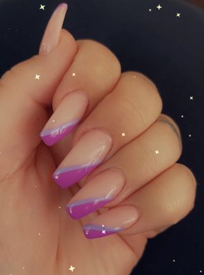 Nails UV gel simple design