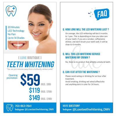 Teeth whitening service