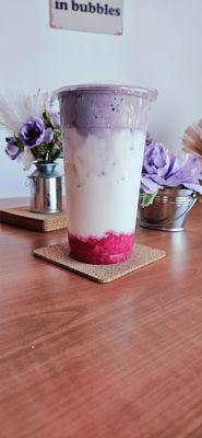 Strawberry Taro Latte