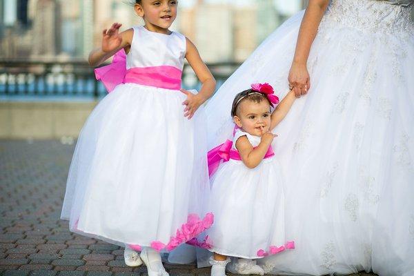 Christina's flower girls are adorable wearing US Angels!