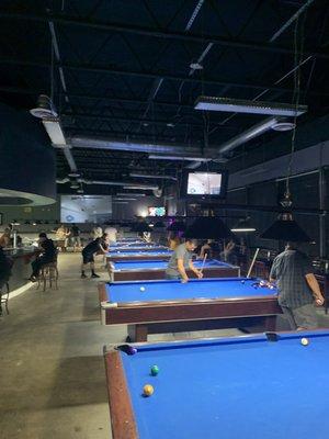 Pool hall, bar