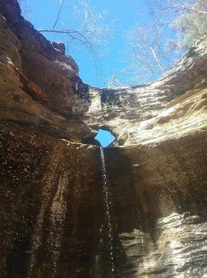 A nice hike to beautiful waterfalls, bluff shelters, and overlooks.