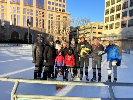 Ice rink in the winter