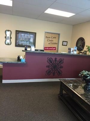 Front Desk of Pain Care Clinic idaho