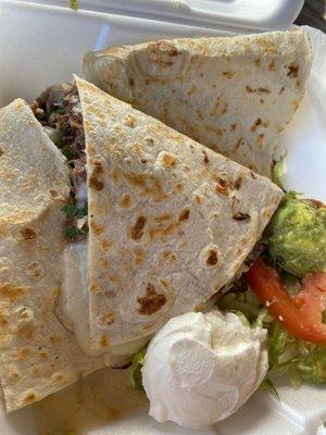 BBQ Beef / Barbacoa quesadillas