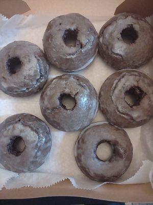 GF DF vegan chocolate glazed donuts