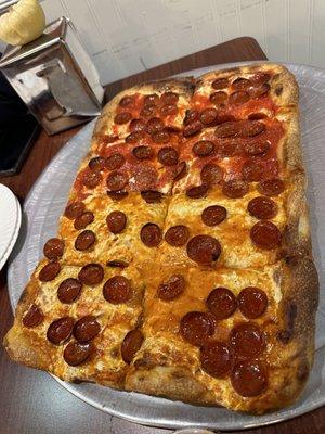 Grandma Vodka Pizza with perfect amount of pepperoni