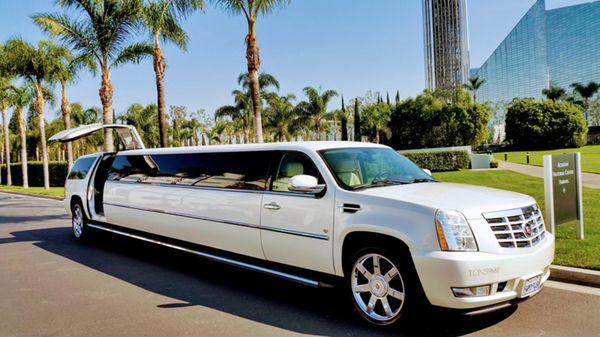 OC VIP LIMO-cadillac blanca para 20 pasajeros