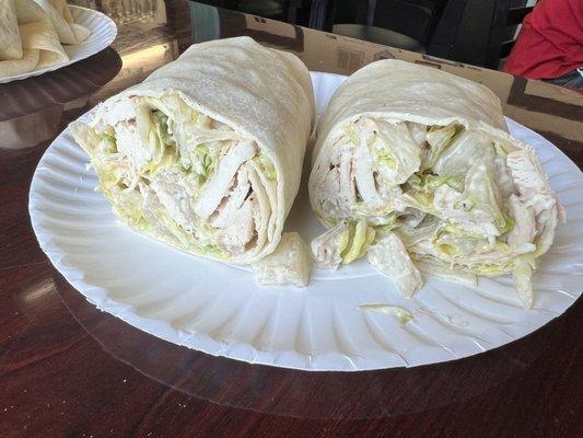 Chicken Cesar wrap.