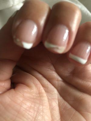 Gel manicure last less than a week