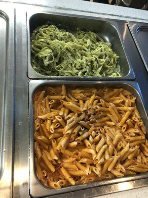 Pesto pasta. Vodka pasta