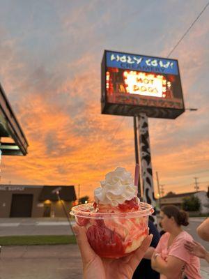 pineapple dole strawberry shortcake sundae