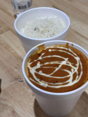 Paneer tikka masala And rice