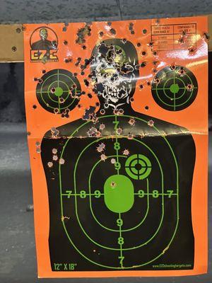 My Target at Westside pistol Range.