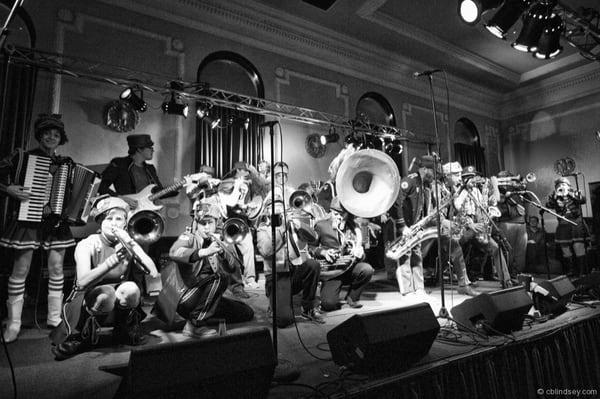 Love this photo of Mucca Pazza playing at LSA by CB Lindsey Photography