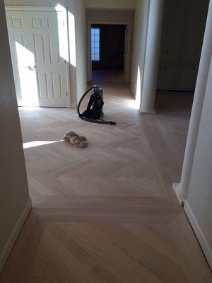 4" Red Oak Floor Sanded ready for Stain