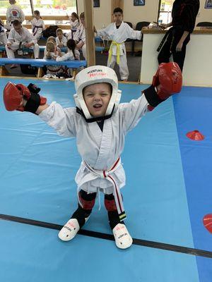 4 year old sparring!