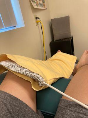 Heat pad before massages