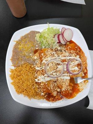 Chicken 21. Enchilada Plate