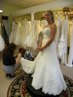 Julia's Alterations, bridal fitting.