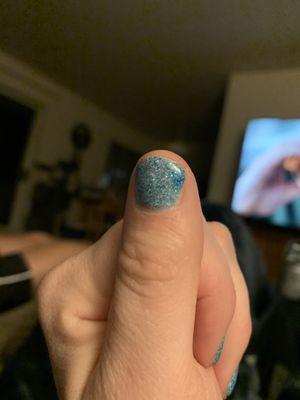 Clump of nail polish