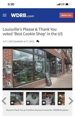 Article for #1 CHOCOLATE CHIP COOKIE in the US!