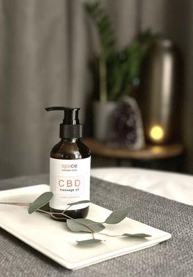 Our custom private label CBD massage oil (made from Hemp) with menthol and camphor.