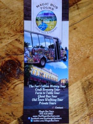 Pamphlet for the best way to tour Fort Collins, CO