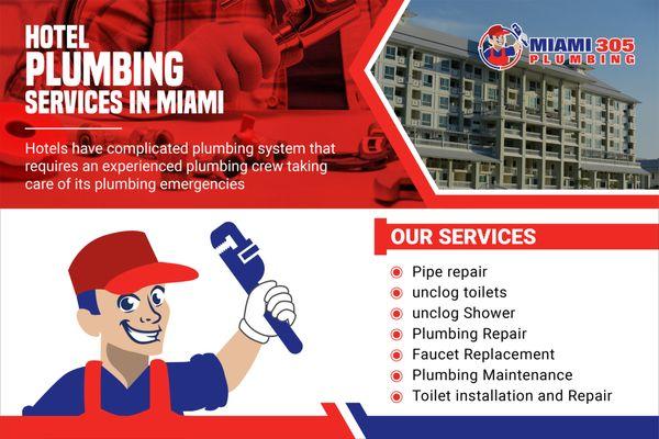 Hotel Plumbing Services in Miami - Call Miami 305 Plumbing (305) 833-3404