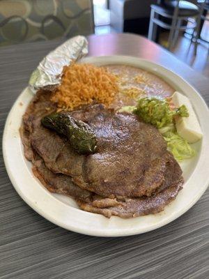 Carne 25. Asada Plate Combo